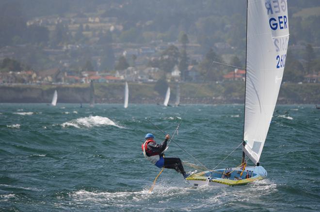 Fleet in action at 2016 Contender World Championships © Rick Linkemyer